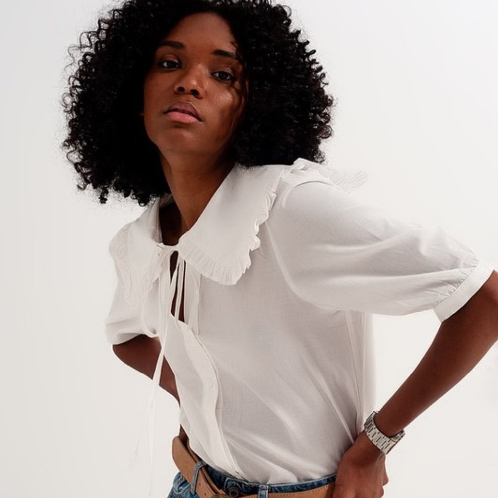 Q2 - Prairie Collar Blouse in White